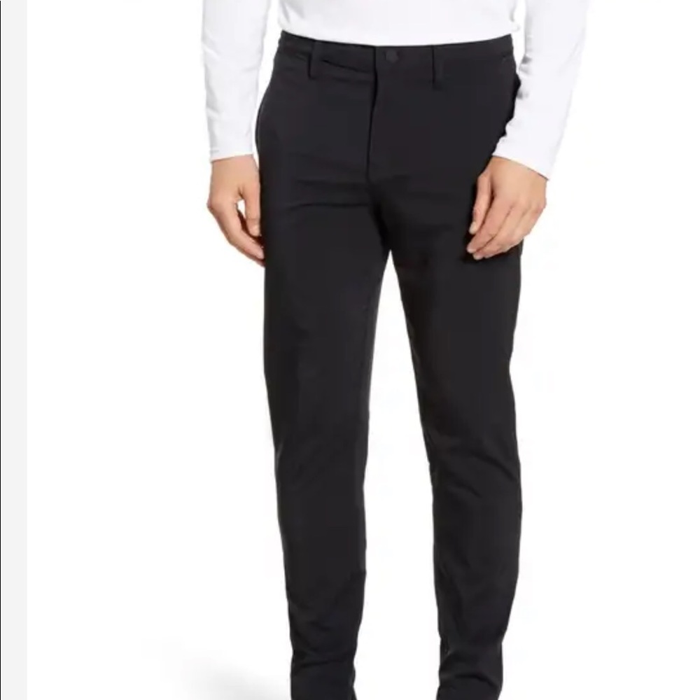 Zella men's pants, black, size 38R, drawstring waist, polyester, spandex blend